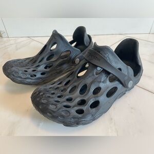 Merrell black rubber clogs like CROCS with sport strap men/youth 5.5 women’s 7
